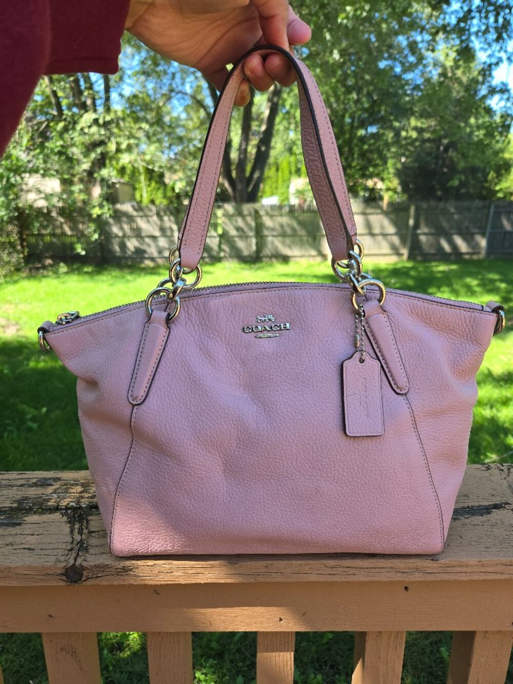 Coach Kelsey Two-way Pebbled Leather Bag #F28893